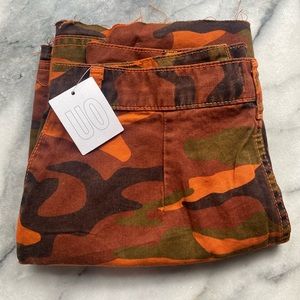Urban Outfitters BDG Orange Camo Skirt